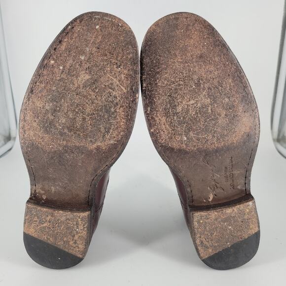 Frye Dark Brown Leather Pull On Phillip Chelsea Ankle Boots 7.5 - Picture 8 of 11